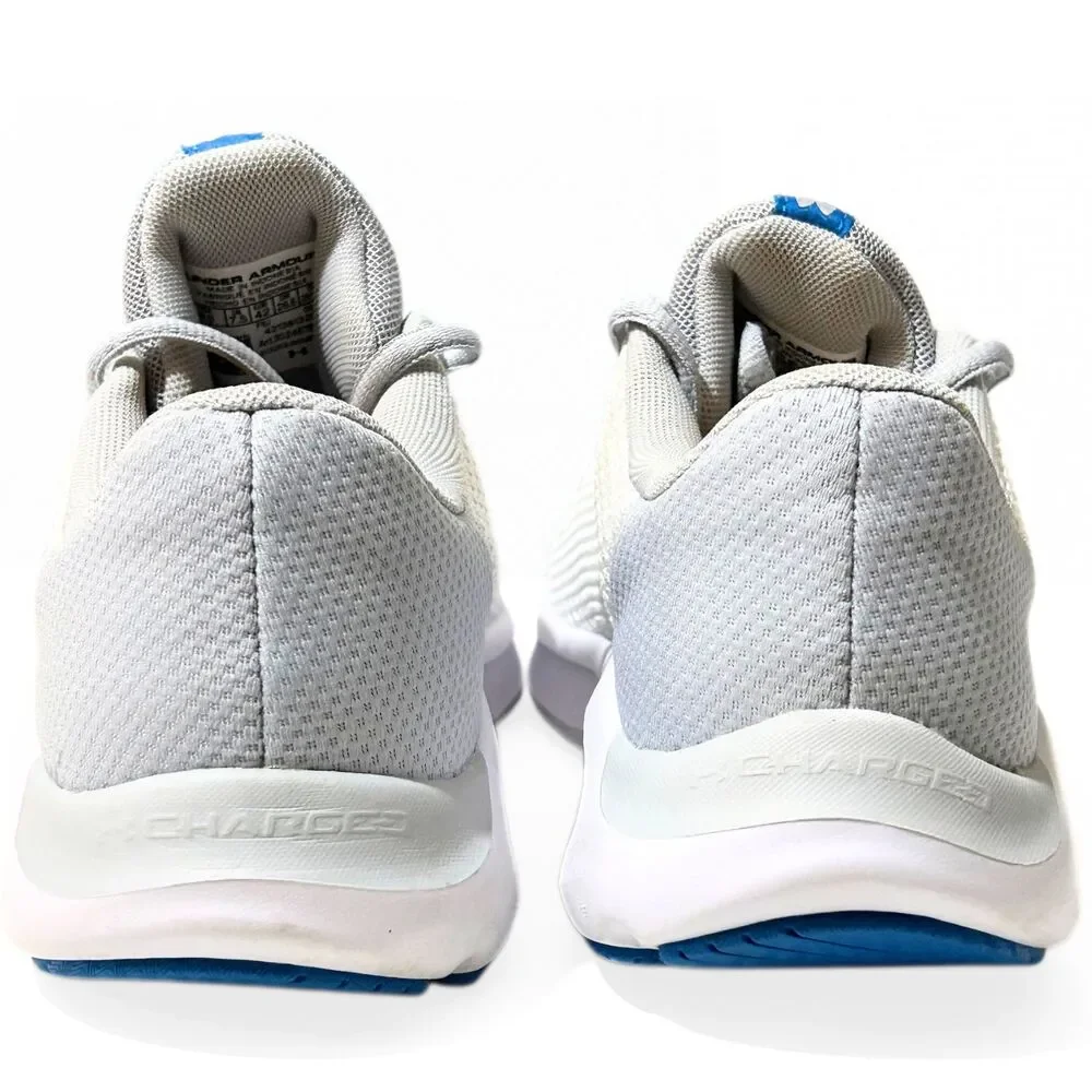 Under Armour Men's Charged Pursuit 3 White Blue Gray Size 8.5